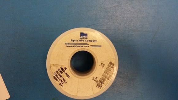 (1 ROLL) 298SV005 ALPHA 22 AWG Bus Bar Wire Solid 100.0' (30.5m)