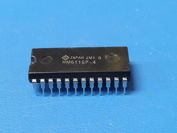 (2 PCS) HM6116P-4 HIT Standard SRAM, 2KX8, 200ns, CMOS, PDIP24