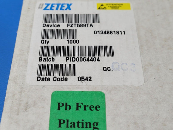 (10 PCS) FZT589TA ZETEX TRANS PNP 30V 1A SOT223-3 ROHS