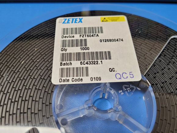 (10 PCS) FZT604TA ZETEX TRANS NPN DAR 100V 1500MA SOT223