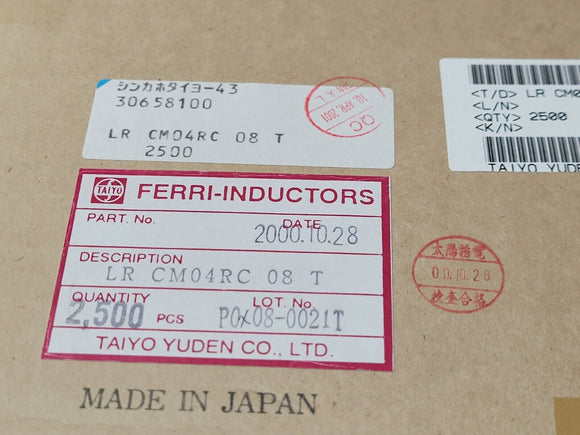 (25 PCS) CM04RC08T TAIYO YUDEN CMC 500MA 3LN 1K OHM SMD