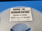 (25 PCS) 3302W-3-502E BOURNS TRIMMER 5K OHM 0.15W J LEAD TOP ROHS