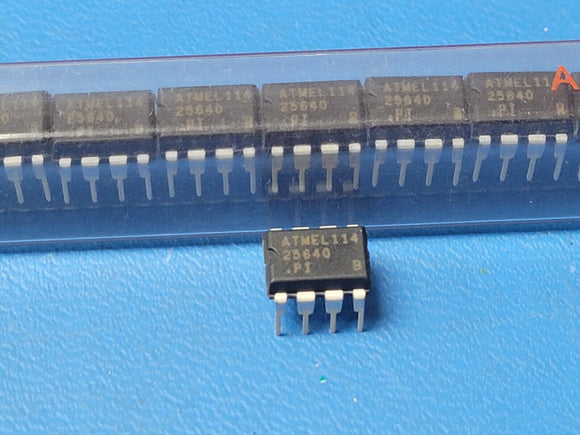 (25 PCS) AT25640-10PI ATMEL EEPROM Memory IC 64Kbit SPI 3 MHz 8-PDIP