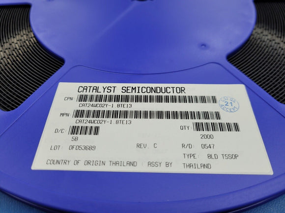 (10 PCS) CAT24WC02Y-1.8TE13 CATALYST EEPROM, 256X8, Serial, CMOS, TSSOP8 ROHS