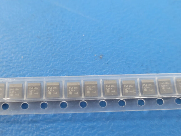 (10 PCS) NTC-T475K25TRB NIC Cap Tant Solid 4.7uF 25V B CASE 10%