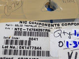 (10 PCS) NTC-T475K25TRB NIC Cap Tant Solid 4.7uF 25V B CASE 10%