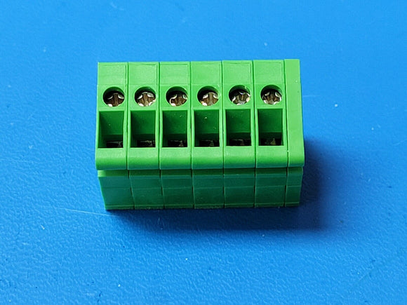(1 PC) 10550.1 Conta-Clip PCB terminalEccentric6 Poles 32.5 mm Green