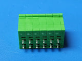 (1 PC) 10550.1 Conta-Clip PCB terminalEccentric6 Poles 32.5 mm Green