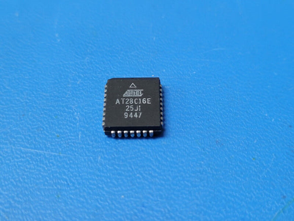 (2 PCS) AT28C16E-25JI ATMEL EEPROM, 2KX8, 250ns, Parallel, CMOS, PLCC32