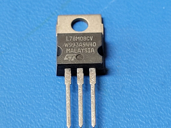 (10PCS) L78M08CV, ST Microelectronics, Standard Regulator, 8V, 0.5A, TO220-3