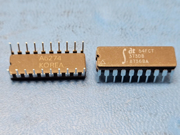 (20PC) IDT 54FCT373DB Bus Driver, 1-Func, 8-Bit, True Output, CMOS, CDIP20