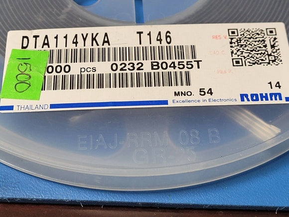 (25 PCS) DTA114YKAT146 ROHM TRANS PREBIAS PNP 50V 0.1A SMT3