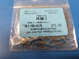 (10 PCS) 189-10176, H-M-1,  Conn Crimp Term Splice Butt PVDF H-M .650L