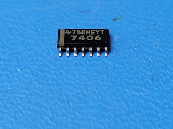 (10 PCS) SN7406D TI Inverter IC 6 Channel Open Collector 14-SOIC